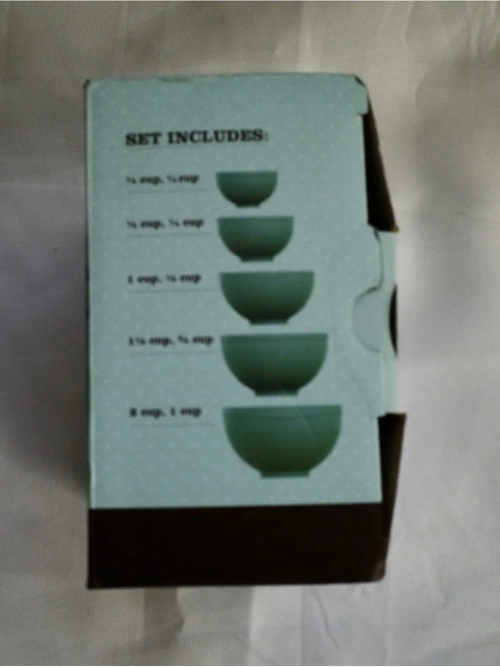 T.J.Maxx Sweet Creations 5-Piece Prep measuring Bowl Set in Mint and New Measuri